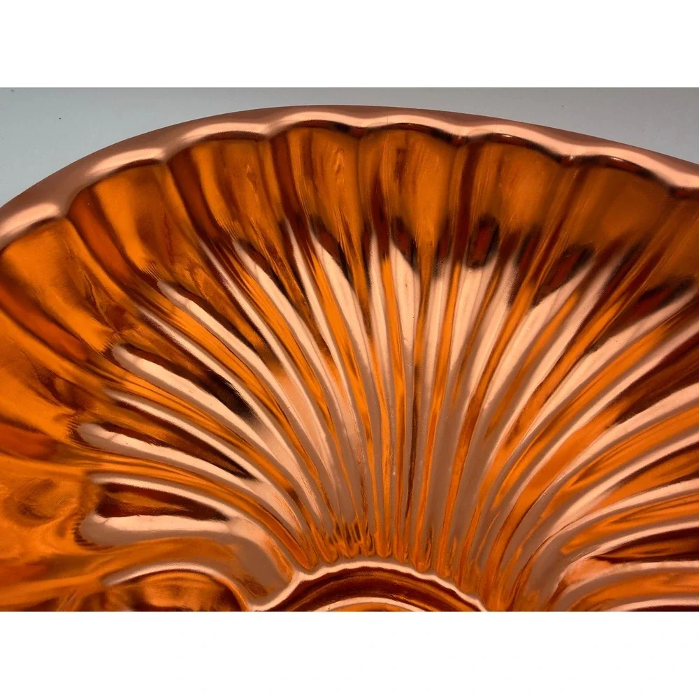 Vintage Wear-Ever Copper Aluminum Scalloped Seashell Jello Cake Mold 6 Cup 2980